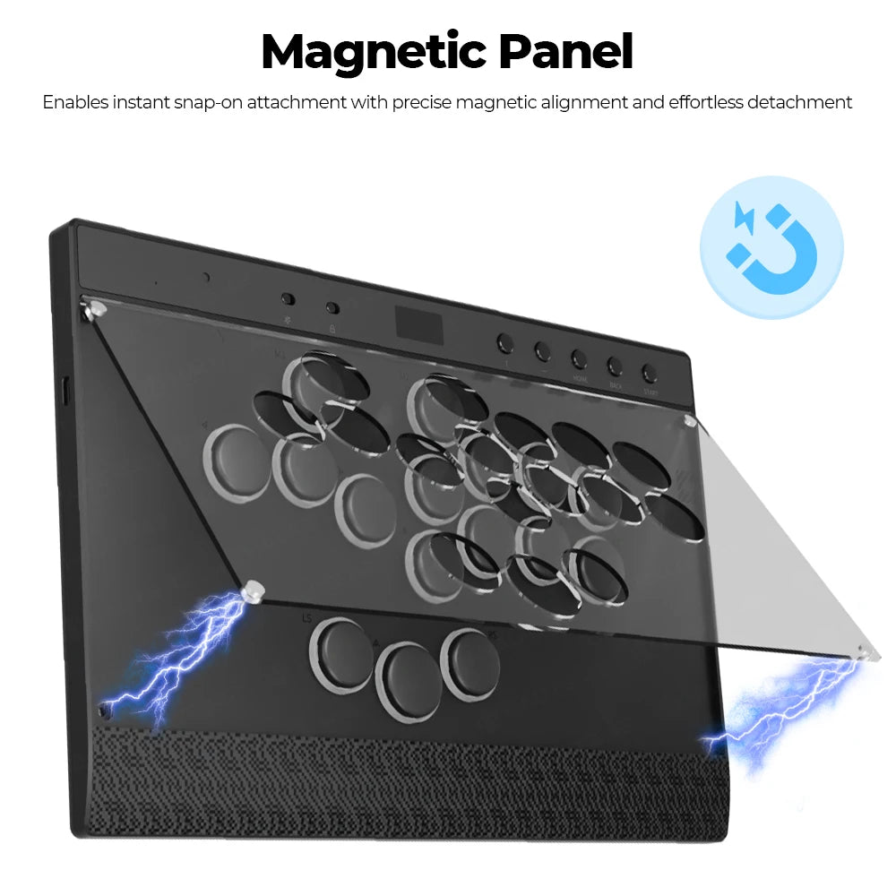 Haute42 Magnetic Hitbox Leverless Controller Button Rim Arcade Controller For PC/PS4/PS5/Switch Stickless Arcade Stick Hitbox