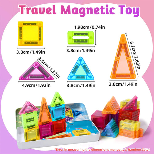 DIY Model Designer Construction，Magnetic Building Block Toys Set，Magnet Block Montessori Educational Toys For Kids Gifts